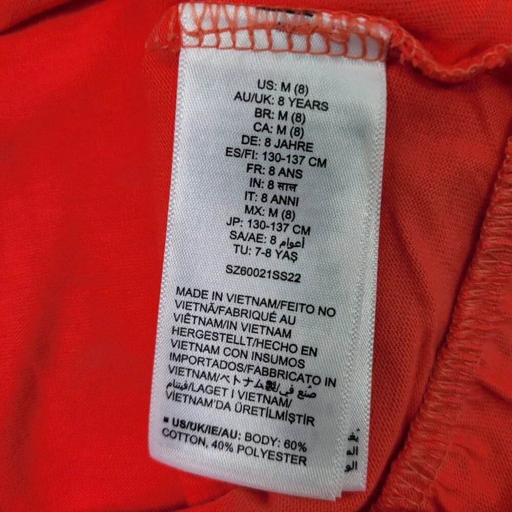 Spotted Zebra Girl Coral Short Sleeve Dress with Pattern Size Medium(8)
